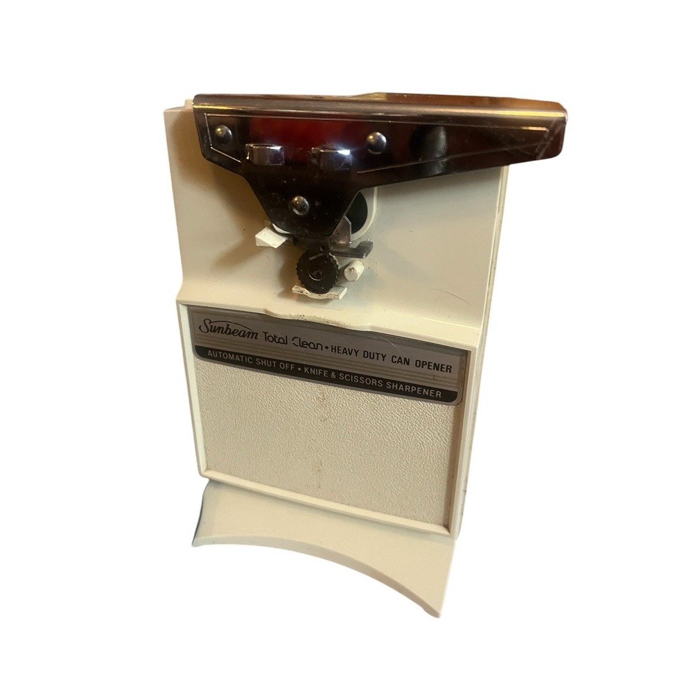 Vtg SUNBEAM Total Clean / Power Pierce CAN OPENER & KNIFE SHARPENER #5-13x